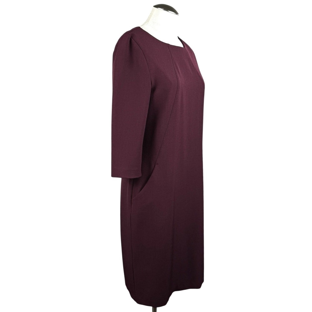 MM LaFleur Dress Womens Size 8 Plum Purple Career Work Office 3/4 Sleeve - Picture 3 of 10